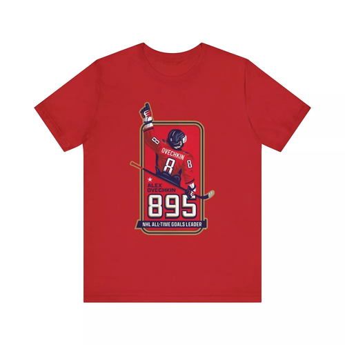 Alex Ovechkin 895 Goals T-Shirt, Hockey Legend Tee, Men's Women's All Sizes S-5X