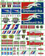 7016 DAVE'S DECALS BUSINESS SET HO SCALE BUS STATION DEPOT GREYHOUND