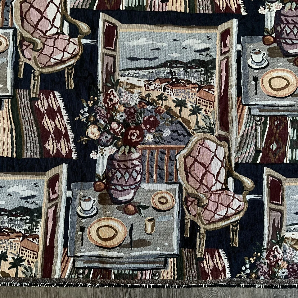 Window Ocean Resort View Tapestry Fabric Home Decor 42" L x 56" W - Image 4 of 4