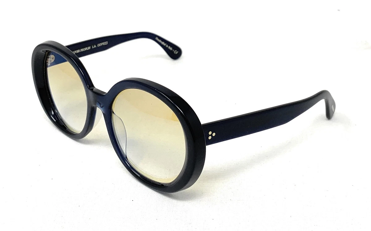 Oliver Peoples Irven blue Round Black Sunglasses Oliver Peoples Irven Brown/Blue Lens Sunglasses : Amazon.ca  main image 3