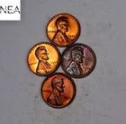 (4) 1958-D Lincoln Wheat Penny Cent Set/Lot ~ Gem BU Toned ~ ZWL31