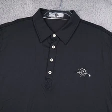 Black Sheep Golf Club Polo Shirt Mens Medium Short Sleeve Performance Stretch