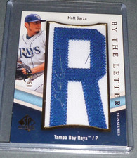 Matt Garza 2009 UD SP Authentic By The Letter R Signature Patch Auto /50 Rays