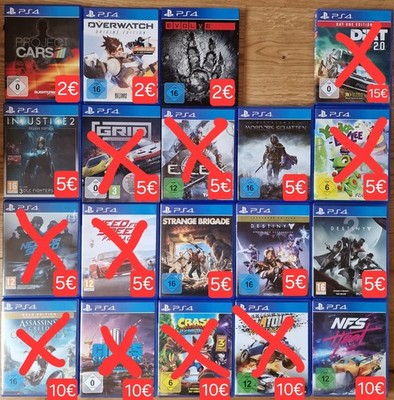Verschiedene PS4 Spiele | Need For Speed, Cities Skylines, Mittelerde, etc.