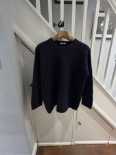 Valentino Navy Blue Wool Knit Pullover Crew Neck Jumper. 2XL XXL