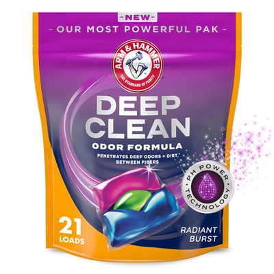 #ad ARM HAMMER Deep Clean Odor Formula Laundry Detergent Power Paks 21 ct. $8.71