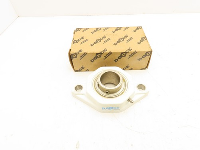 #ad #ad Dodge F2B SCEZ 107 PCR EZ Kleen Plastic Flange Mount Bearing 1 7 16quot; Bore 2 Bolt $58.49