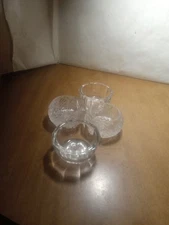 Lot of 4 Vintage Crystal Porcelain Open Salt Cellars