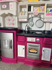 Little Tikes Pink Kitchen Set with Sink, Oven, Refrigerator, Microwave, Utensils