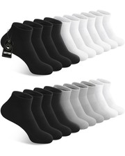 Womens Ankle Socks 10 Pairs, Thin Cotton Crew Gym Athletic Running Quarter So...