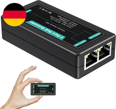 VIMIN 2-Port Gigabit Poe Extender, 1-In-2-Out Poe Repeater Für Den Innenbereich,