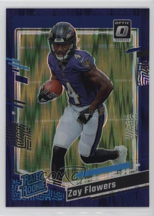 Zay Flowers Panini Donruss Optic #210 Purple Shock