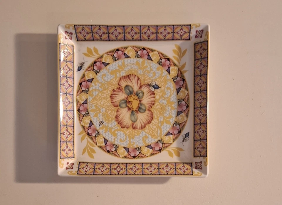 SPODE Made In England F1995 SUMTRA 6" Square Porcelain Trinket Dish VGC Vintage - Image 2 of 4