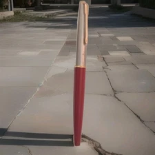 Vintage Parker Burgundy Maroon Fountain Pen Fine Nib Made In Usa