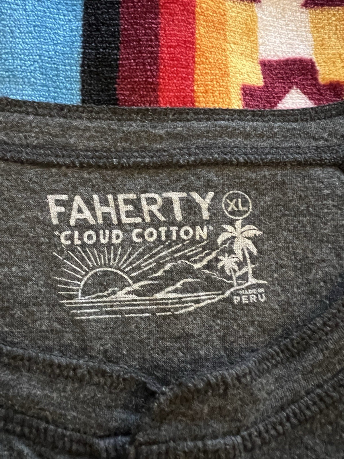 Faherty $98 Cloud Cotton Gray 3 Button Pullover H… - image 6