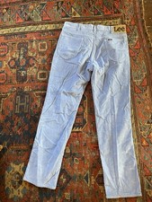 Vintage 1970s Lee Corduroy Pants Periwinkle 34x32 Union Tag Bootcut