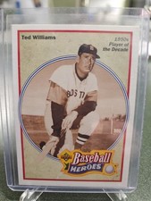 1992 Upper Deck - Baseball Heroes Ted Williams 1950s Player of the Decade #33