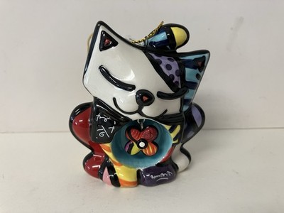 Romero Britto Cat Christmas Ornament 22006 2.5 Inches So Cute!