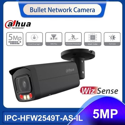 Dahua IPC-HFW2549T-AS-IL 5MP Smart Dual Light Bullet IP Network Camera PoE Mic