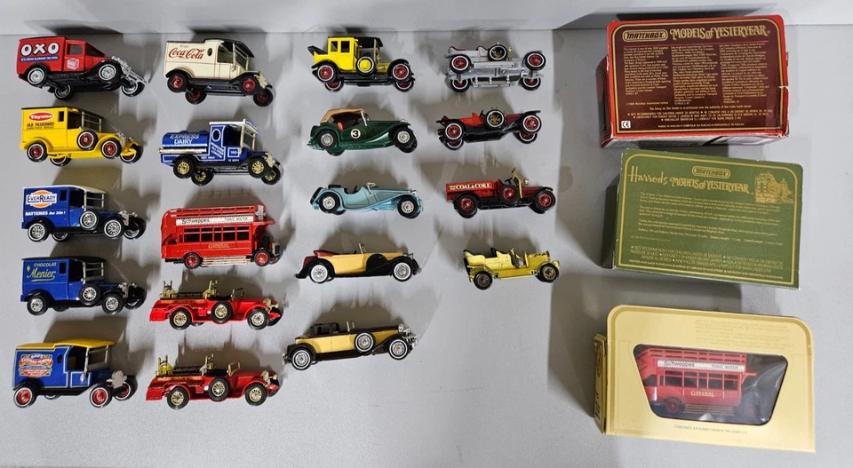 Matchbox Models of Yesteryear Lot of 22- Coke, Rolls Royce, Fire Trucks, Etc. - Image 2 of 4