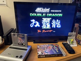 🔥Double Dragon II 2 The Revenge completo di scatola CIB con poster! Nintendo NES 1990