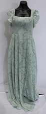 Azazie Women's A-Line Bow Floral Burnout Square Neck Dress AP2 Agave Size: A6