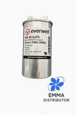 MOTOR RUN CAPACITOR   40/5 MFD 370 VAC 50/60HZ