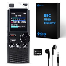 Professional 264GB WUCOTC Digital Voice Recorder - Activated Black