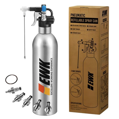 #ad EWK Patented Aluminum Refillable Aerosol Spray Can with Nozzles Kit Compress... $66.95