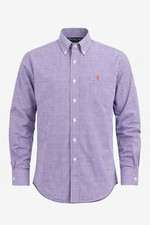 Polo Ralph Lauren Slim Fit Shirt Mens XL Purple Gingham Check Button Down...