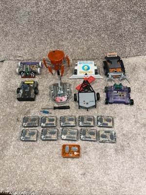 Lot Of 8 Hexbug Battlebots w/ 11 Remotes & Accessories Unknown Condition