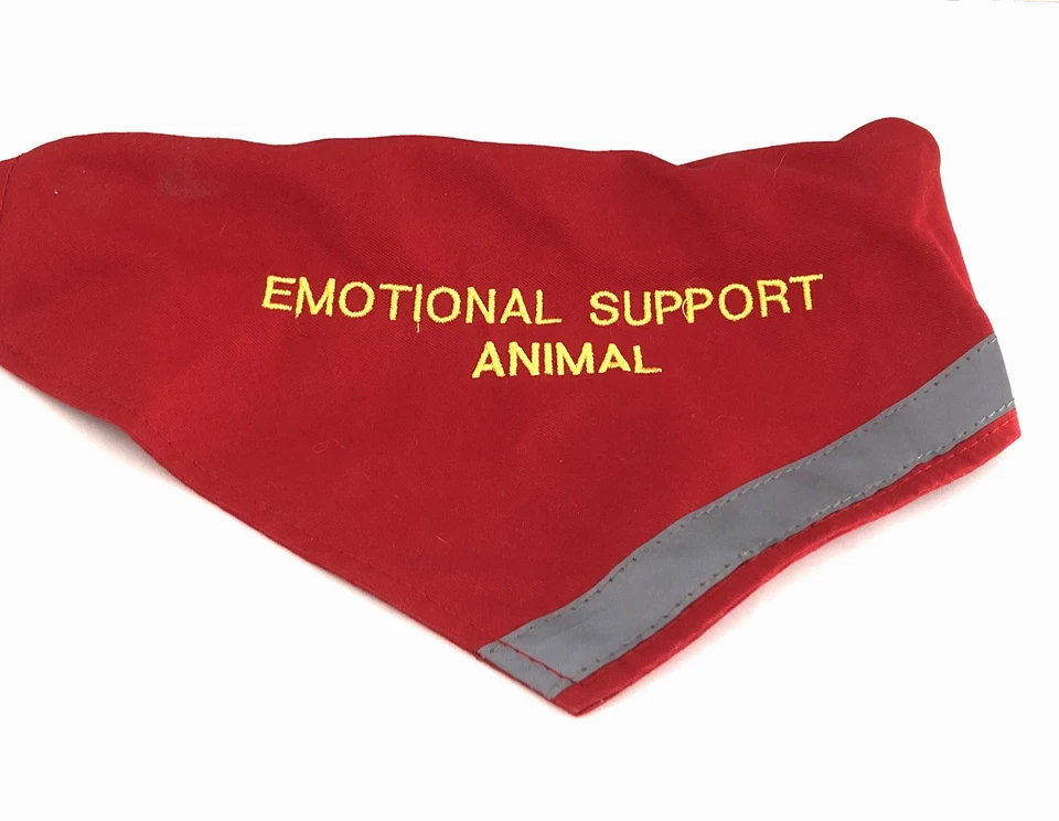 Emotional Support Animal Bandana/ 2 Collars Tag with Reflective Strip - Image 2 of 4
