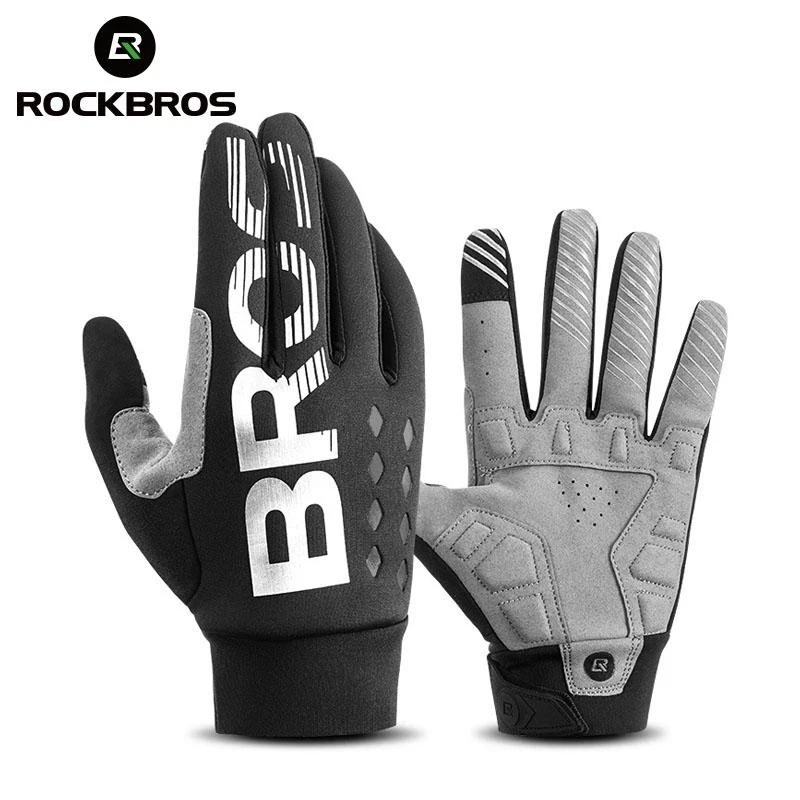 Rockbros Cycling Gloves Touch Screen Waterproof Mtb Bike Bicycle Gloves Thermal