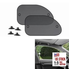 2 Pack Car Window Shade, Auto Sun Shades for Side 2 PCS Perforated Black