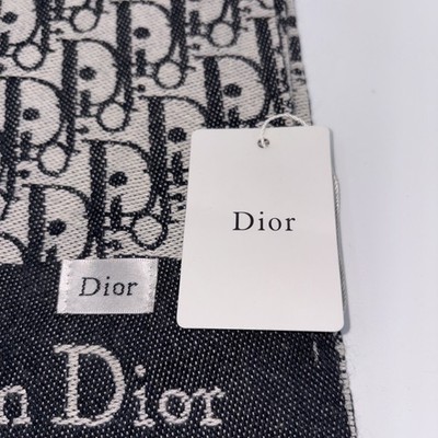 Christian Dior モノグラムスカーフ Christian Dior MONOGRAM Oblique Silk Scarf! NEW WITH TAGS! Navy