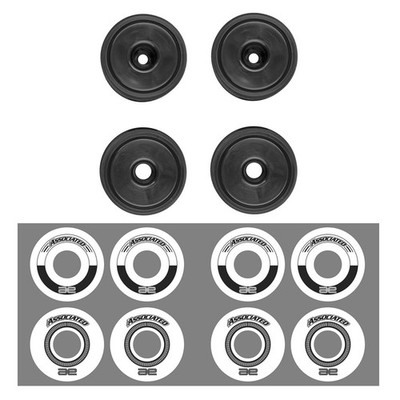 Team Associated RC10F6 Classic Wheel Set, Black / AE8696