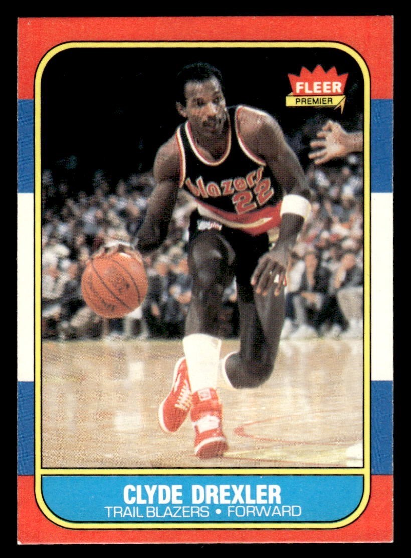 1986 Fleer Basketball #26 Clyde Drexler NM *f1