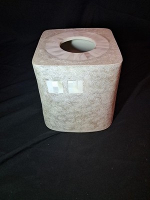 Mother Of Pearl Inlay Tissue Box Cover Hand Painted