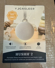Yogasleep Hushh 2 Portable Sound Machine Night Light 5 Sounds Timer White