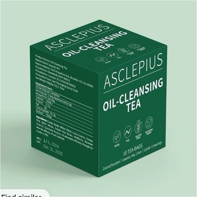 ASCLEPLUS Oil-Cleansing Tea Vegan Non-GMO Gluten Free No Sugar Added 10 Tea Bags