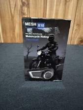 X10 Motorcycle Helmet Bluetooth Headset V5.4, 10-Rider Group Intercom Communi...