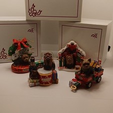 The Danbury Mint Yorkshire Terrier Christmas Ornaments Set of 4 Resin 2006-2011