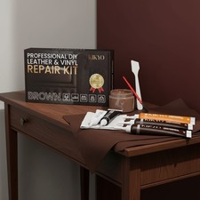 Leather Vinyl Repair Kit - Brown Shades Fix Tears, Holes, Scratches