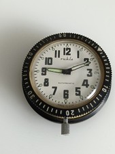 Raro vecchio orologio da auto DDR Ruhla per Trabant Wartburg ecc. Rarità Rara