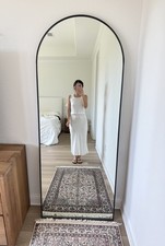 100 Silk White Midi Skirt