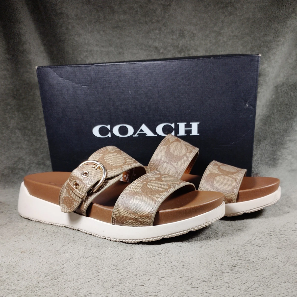 Coach Geometric Slide Sandals for Women for sale | eBay