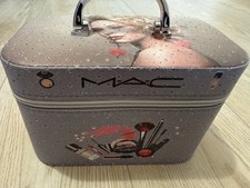 M·A·C Kosmetiktasche/Tasche/Tasche rosa Kunstleder Reißverschluss mit Tragegriff