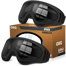 OXG 2 Pack Motorcycle Goggles for Men and Women, Dirt Bike ATV Motocross Anti...