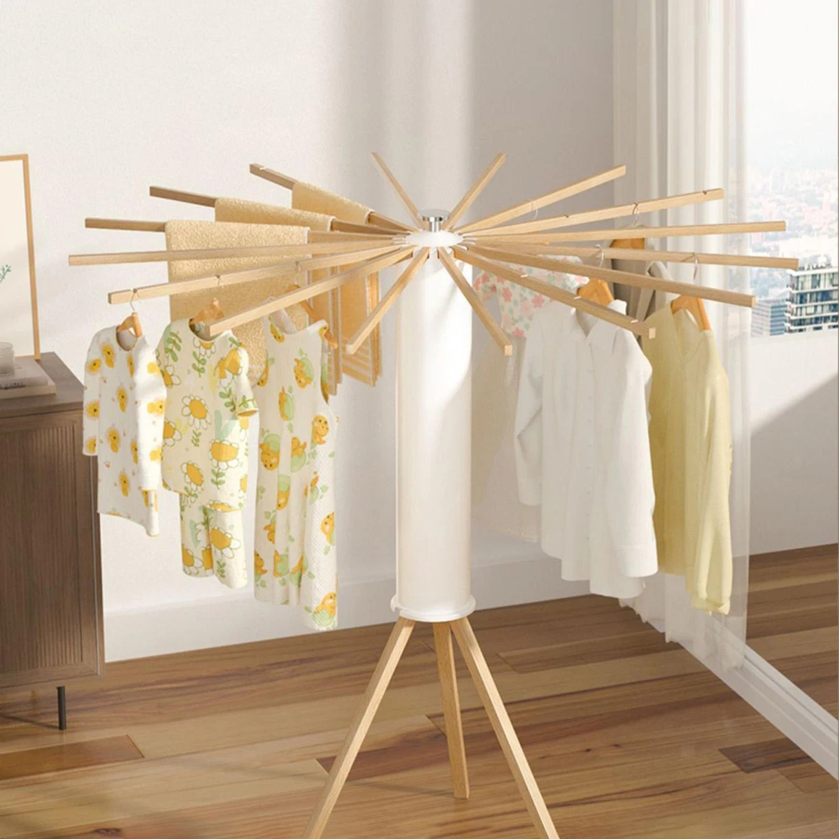 Tripod Clothes Drying Rack Clothing Rack for Indoor Outdoor Daily