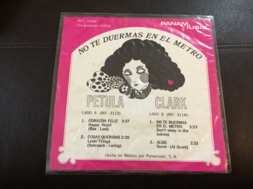 PETULA CLARK No Te Duermas En El Metro 1969 MEXICO 7" EP Pop Rock - Picture 3 of 5